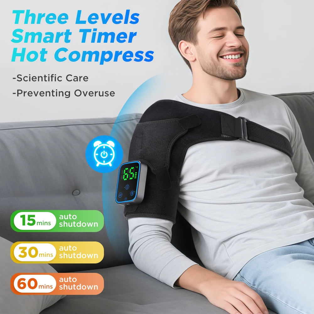 Cordless Heated Shoulder Wrap with Massage