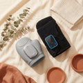 Wearmly Complete Comfort Set: heated hand massager and heated shoulder wrap on cream linen